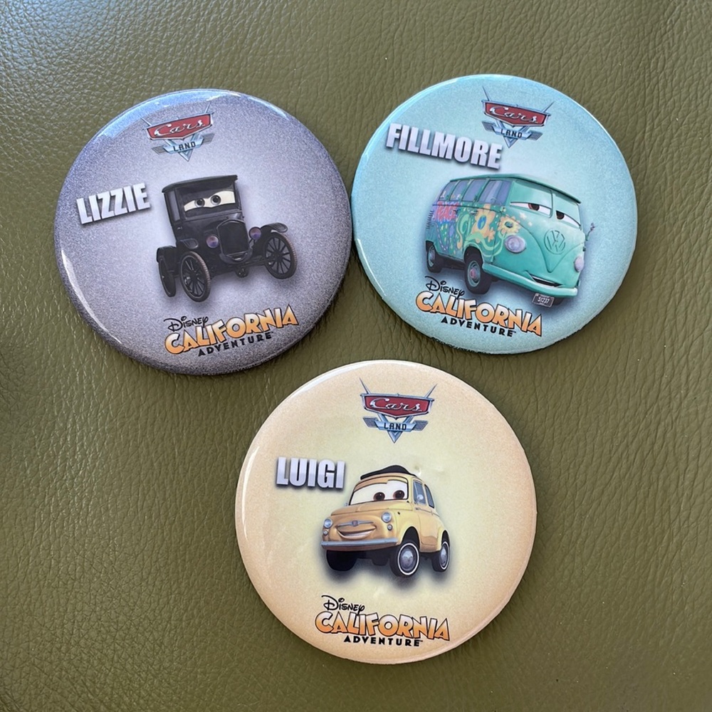 Disney’s California Adventure Cars Land badges - Set of 3